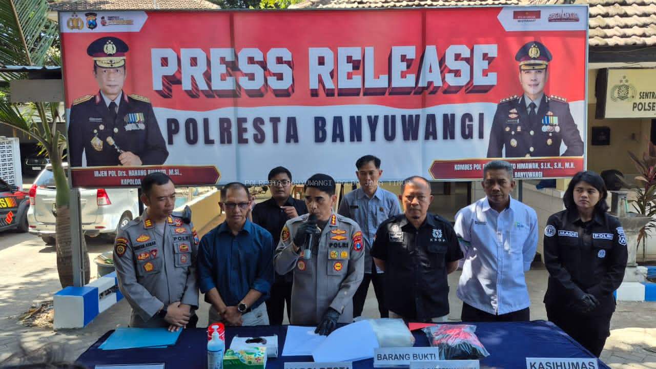 Ribuan Jiwa Terselamatkan, Polresta Banyuwangi Gagalkan Peredaran 2 Kg Sabu Jaringan Lintas Daerah